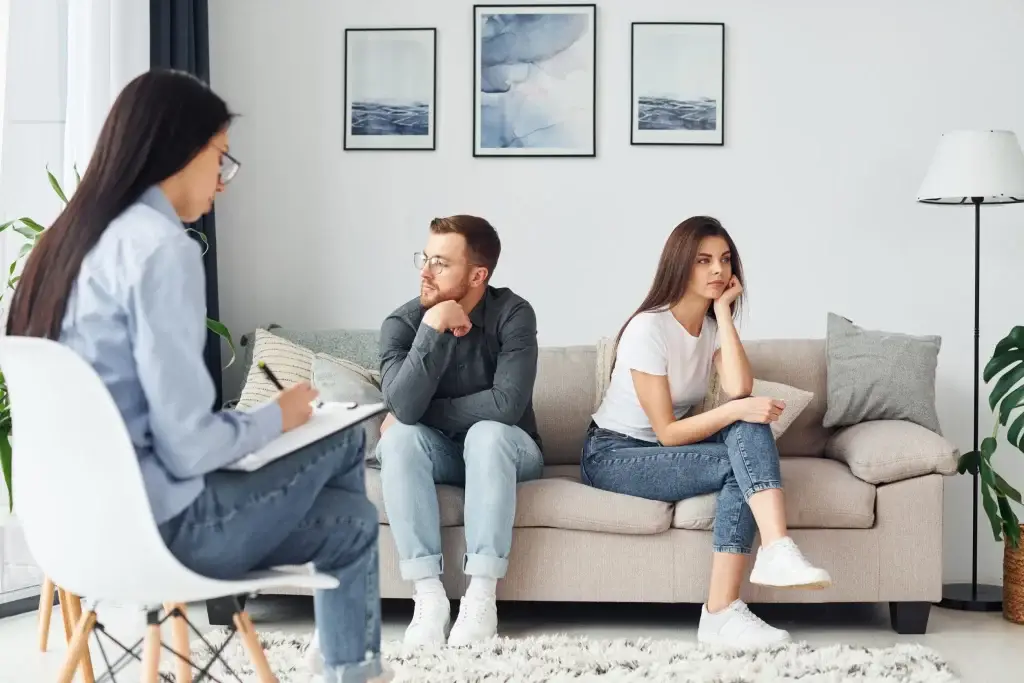 couple in mediation session